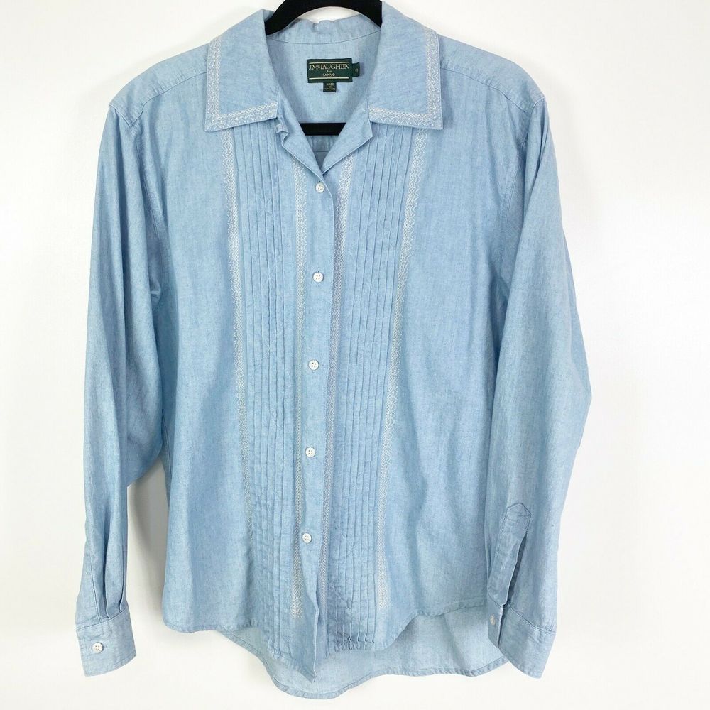 J Mclaughlin For Sanyo Chambray Button Up Shirt - image 1